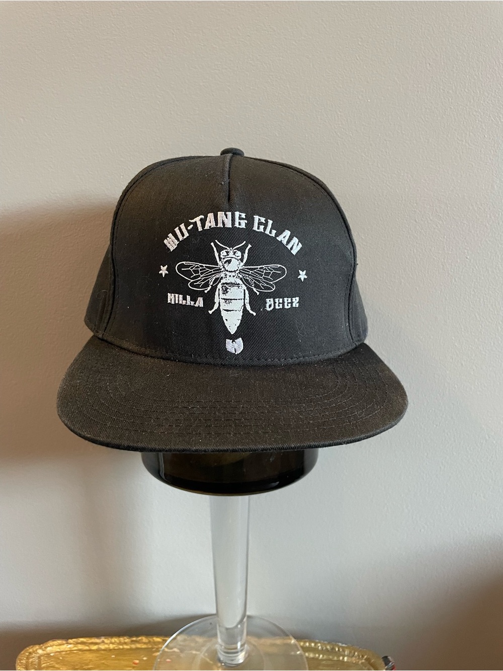 Wu-Tang Inspired Black Bee Logo Snapback Hat